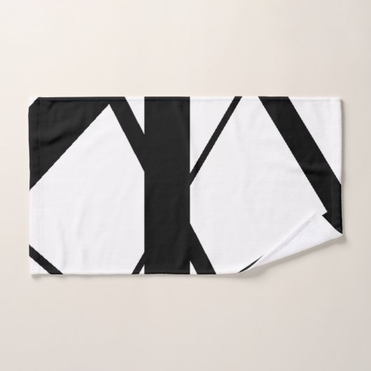 Set für Badehandtücher, weiß und schwarz (Handtuch)