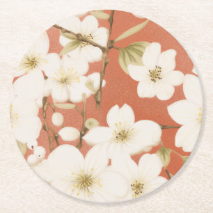 Set für BlumenUntersetzer" Runder Pappuntersetzer