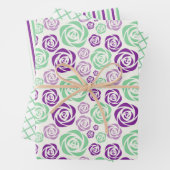 Set für Blumenzwiebelgrün und Lavendel Geschenkpapier Set (Beispiel)