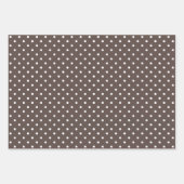 Set für braune Muster in Papierblättern Geschenkpapier Set (Vorderseite 2)