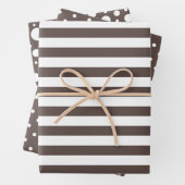 Set für braune Muster in Papierblättern Geschenkpapier Set (Beispiel)