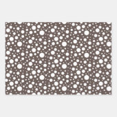 Set für braune Muster in Papierblättern Geschenkpapier Set (Vorderseite 3)