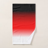 Set für das Badehandtuch in Schwarz, Rot und Weiß (Handtuch)