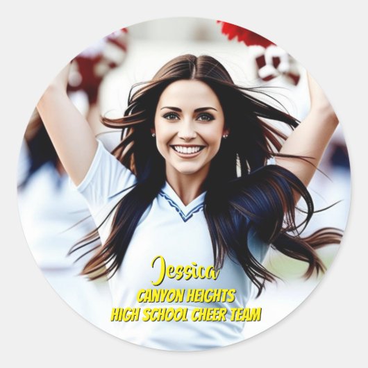 Set für das benutzerdefinierte Foto-Sticker für Te Runder Aufkleber (Vorderseite)