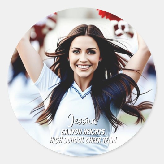 Set für das benutzerdefinierte Foto-Sticker für Te Runder Aufkleber (Vorderseite)