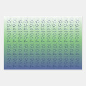 Set für das benutzerdefinierte Jahr mit blauen, gl Geschenkpapier Set (Vorderseite 3)