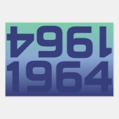 Set für das benutzerdefinierte Jahr mit blauen, gl Geschenkpapier Set (Vorderseite)