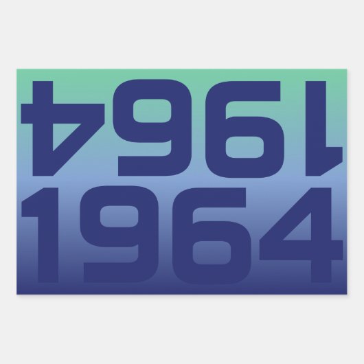 Set für das benutzerdefinierte Jahr mit blauen, gl Geschenkpapier Set (Vorderseite)