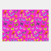 Set für das elektrische Bright Butterfly Wrapping Geschenkpapier Set (Vorderseite 3)