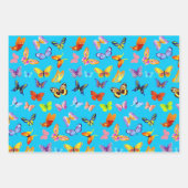 Set für das elektrische Bright Butterfly Wrapping Geschenkpapier Set (Vorderseite 2)