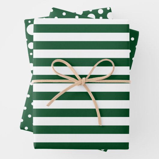 Set für das Faltblatt "Grüne Muster" Geschenkpapier Set (Beispiel)