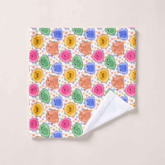 Set für das Farbburst-Badetuch in Schleifenballen (Waschlappen)