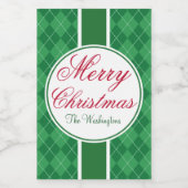 Set für das festliche grüne Lebensmittel- und Getr Lebensmitteletikett (Einzelnes Label)