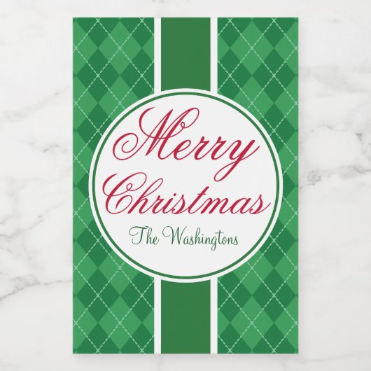 Set für das festliche grüne Lebensmittel- und Getr Lebensmitteletikett (Einzelnes Label)