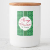 Set für das festliche grüne Lebensmittel- und Getr Lebensmitteletikett (Vorderseite)