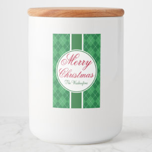 Set für das festliche grüne Lebensmittel- und Getr Lebensmitteletikett