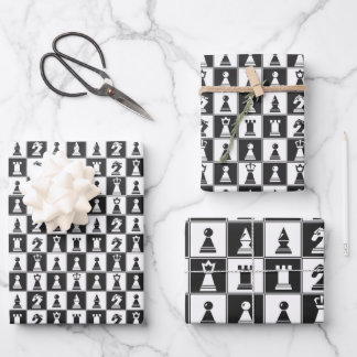 Set für das flache Blechblatt für das Schachdesign Geschenkpapier Set