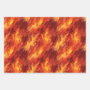 Set für das Flammschutzpapier Geschenkpapier Set