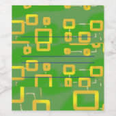Set für das geometrische, grüne Lebensmittel- und Weinetikett (Einzelnes Label)