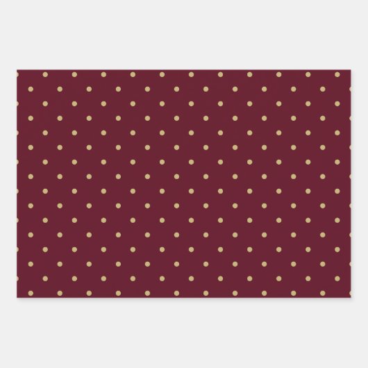 Set für das Gold- und Burgundy-Wrapping Geschenkpapier Set (Vorderseite 3)