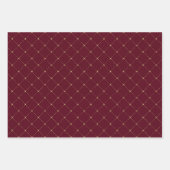 Set für das Gold- und Burgundy-Wrapping Geschenkpapier Set (Vorderseite)