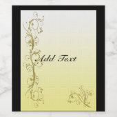 Set für das "Golden Geblüht Template Food & Bevera Weinetikett (Einzelnes Label)