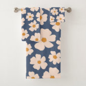 Set für das Handtuch in Navy und Beige (Insitu)