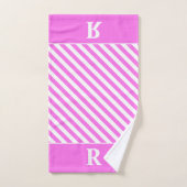 Set für das Handtuch in Rosa/Weiß Streifen (Handtuch)