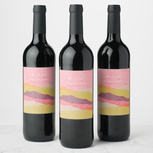 Set für das Lebensmittel- und Getränkedosen abstra Weinetikett (Flaschen)