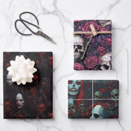 Set für das Monsters Themed Trio Wrapping Geschenkpapier Set