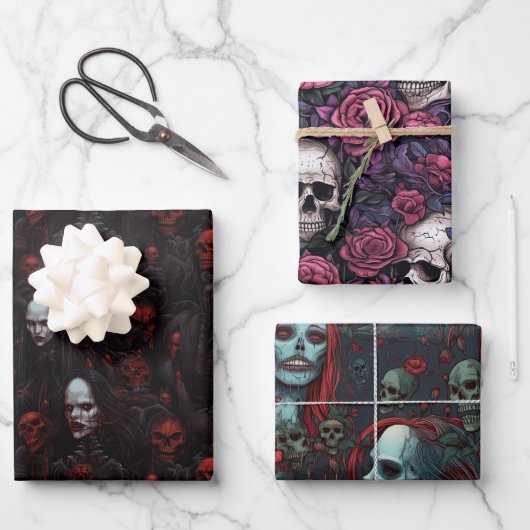 Set für das Monsters Themed Trio Wrapping Geschenkpapier Set (Vorderseite)