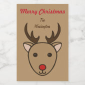 Set für das Rentier-Lebensmittel- und Getränkeetik Lebensmitteletikett (Einzelnes Label)