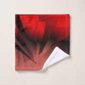 Set für das rote und schwarze geometrische Badetuc (Waschlappen)