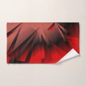 Set für das rote und schwarze geometrische Badetuc (Handtuch)