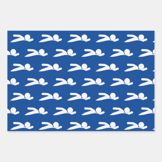 Set für das Schwimmsport Design Geschenkpapier Set (Vorderseite 2)