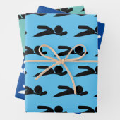 Set für das Schwimmsport Design Geschenkpapier Set (Beispiel)