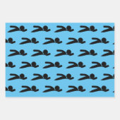 Set für das Schwimmsport Design Geschenkpapier Set (Vorderseite)