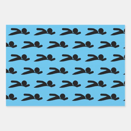 Set für das Schwimmsport Design Geschenkpapier Set (Vorderseite)