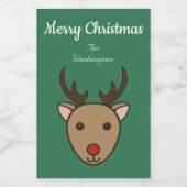 Set für das Umweltzeichen für grüne Rentiere Lebensmitteletikett (Einzelnes Label)