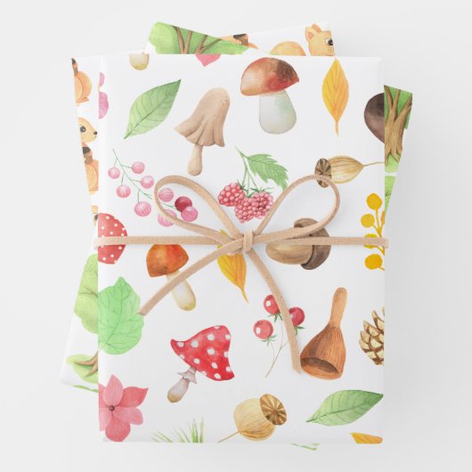 Set für das Wald-Eichhörnchen Geschenkpapier Set (Beispiel)