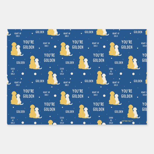 Set für das Wrapping von goldener Liebe (3) Geschenkpapier Set (Vorderseite)