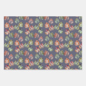 Set für das Wrapping von Papier aus 3 Herbstblätte (Vorderseite 3)