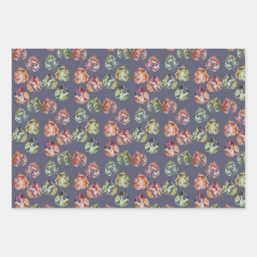 Set für das Wrapping von Papier aus 3 Herbstblätte (Vorderseite 3)