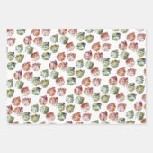 Set für das Wrapping von Papier aus 3 Herbstblätte (Vorderseite 2)