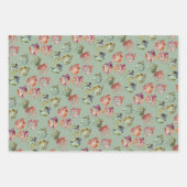 Set für das Wrapping von Papier aus 3 Herbstblätte (Vorderseite 2)