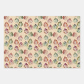 Set für das Wrapping von Papier aus 3 Herbstblätte (Vorderseite)