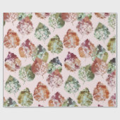 Set für das Wrapping von Papier aus 3 Herbstblätte Geschenkpapier (Flach)