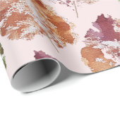 Set für das Wrapping von Papier aus 3 Herbstblätte Geschenkpapier (Rolleneckpunkt)