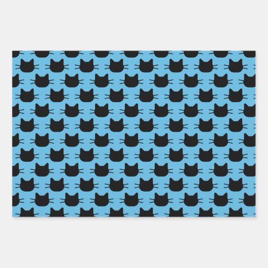 Set für das Wrapping von Schwarzkatzenpapier Geschenkpapier Set (Vorderseite 3)