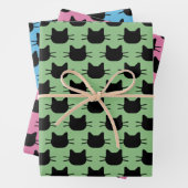 Set für das Wrapping von Schwarzkatzenpapier Geschenkpapier Set (Beispiel)